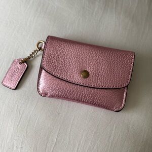Coach Pink Chrome Mini Wallet
